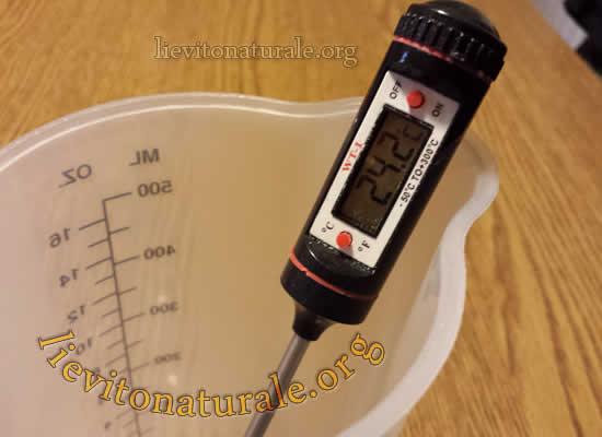 calcolo temperatura H2O impasto